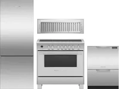 4 Piece Package Includes Refrigerator, Range, Hood And Dishwasher
